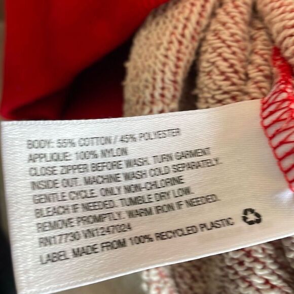 Original use red long sleeve casual pullover women’s sweater size s front pocket - Picture 10 of 11